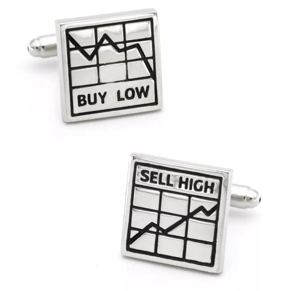 Stock Market Stainless Steel Cuff Links - Picture 6 of 7